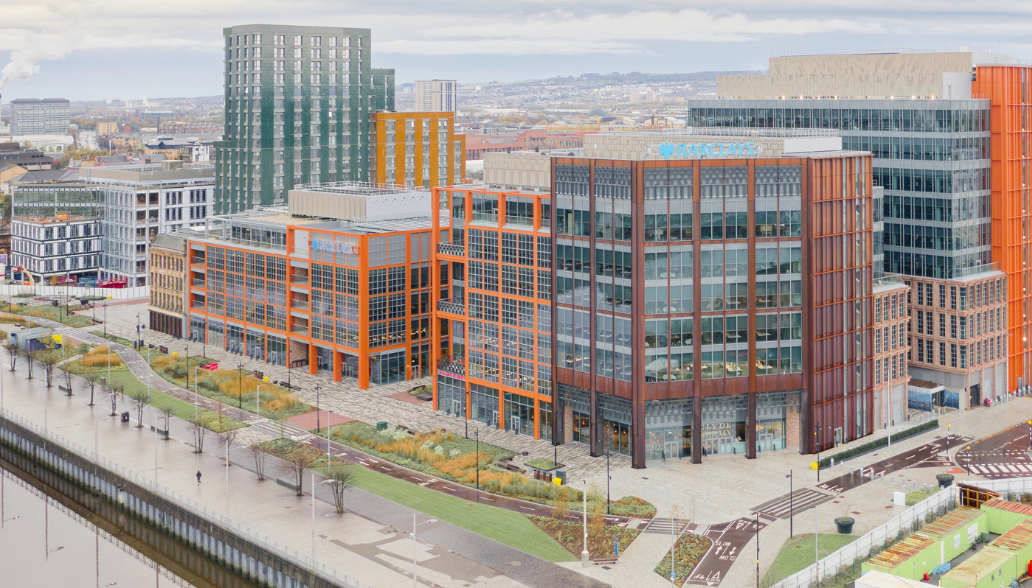 Picture of commercial office building on the banks of the Clyde in Glasgow.
